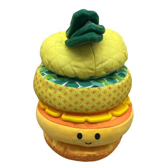 Melissa & Doug Multi-Sensory Pineapple Soft Stacker Infant Toy. Used. {KK}. - Picture 1 of 16